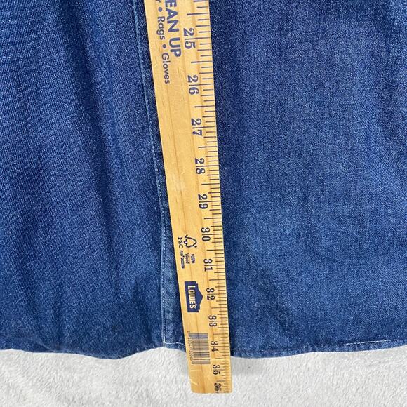 Craftsman Jacket Mens 2XL Blue Heavy Denim Canvas Work Barn Chore Flannel Lined - Picture 2 of 12